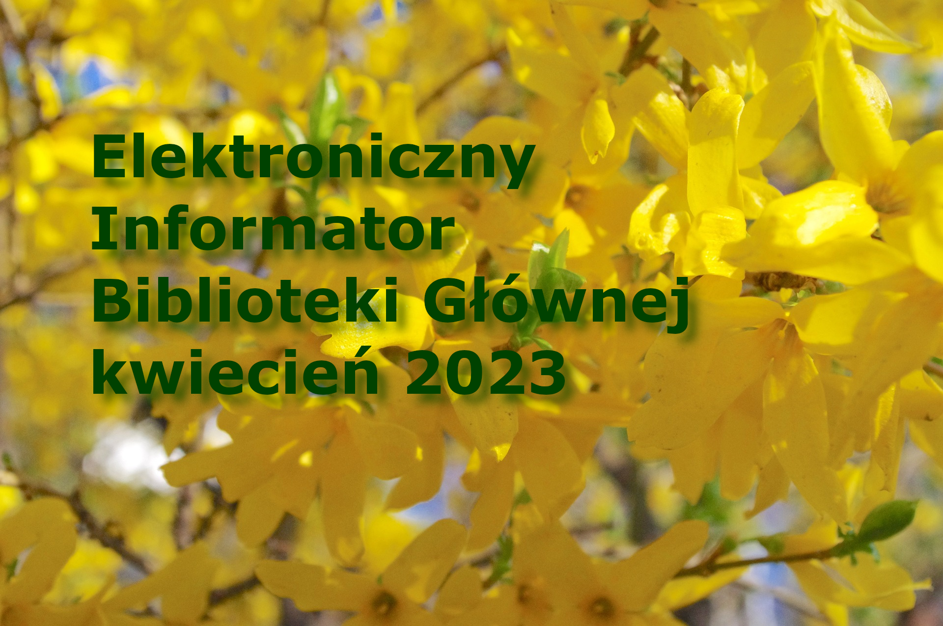 Elektroniczny Informator Biblioteki Głównej – kwiecień 2023